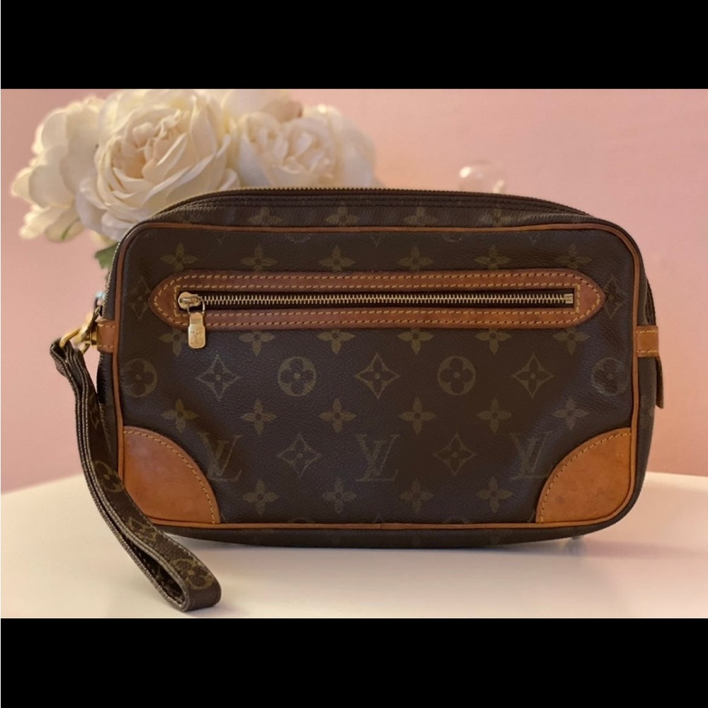 Auth Louis Vuitton MARLY DRAGONNE CLUTCH